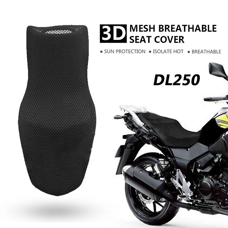 

3D Motorcycle Mesh Seat Cover Cushion Pad Thermal Insulation Breathable Sunscreen Pad Suitable For Suzuki DL250