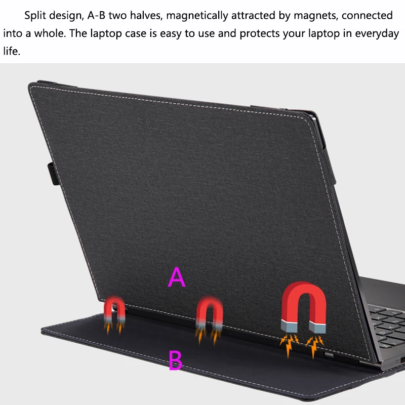 Capa protetora de couro PU para laptop,