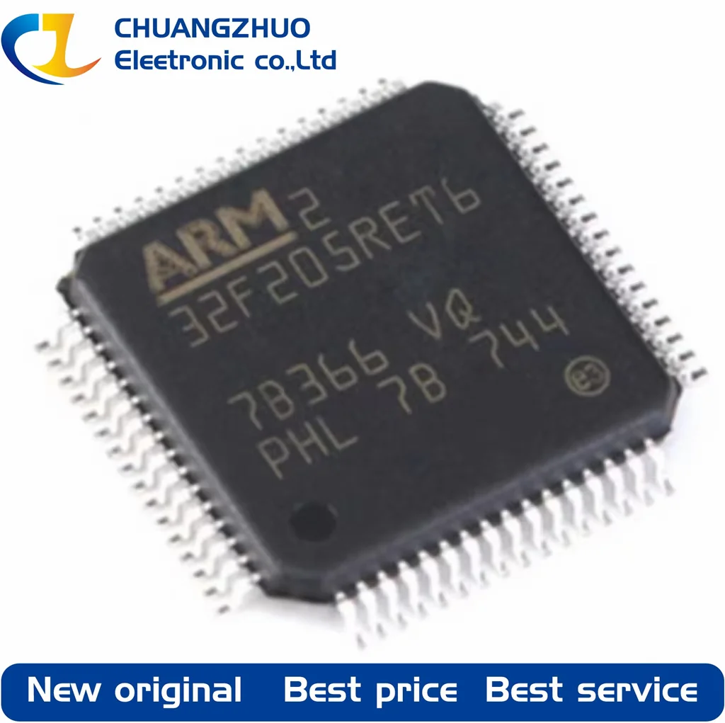 

1Pcs New original STM32F205RET6 512KB 1.8V~3.6V ARM Cortex-M3 132KB 120MHz FLASH 51 LQFP-64(10x10) Microcontroller Units