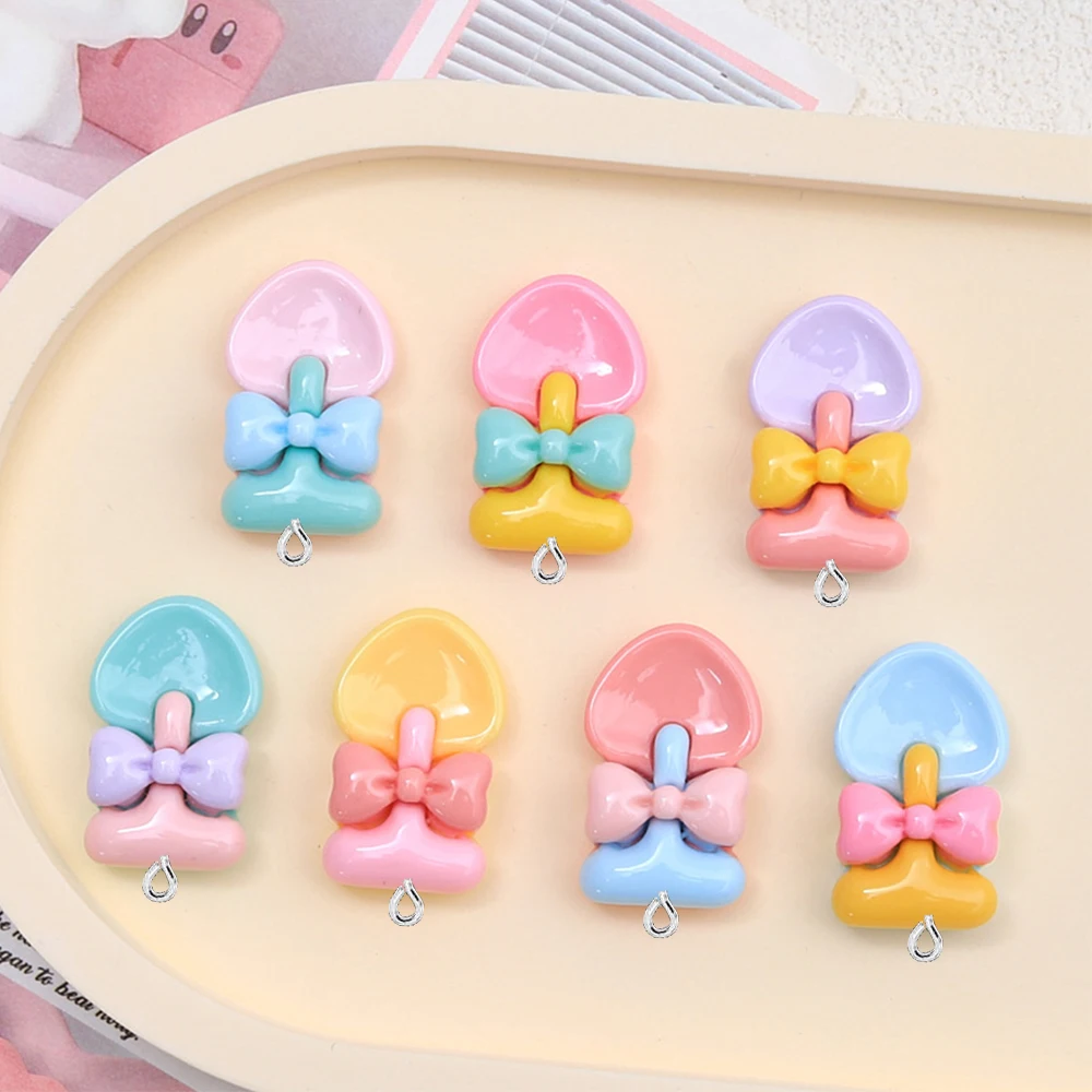 반짝이는 나비넥타이 삽 시리즈 플랫 백 참, 귀걸이 팔찌 머리핀, DIY 쥬얼리 펜던트 장식 액세서리, 10 개