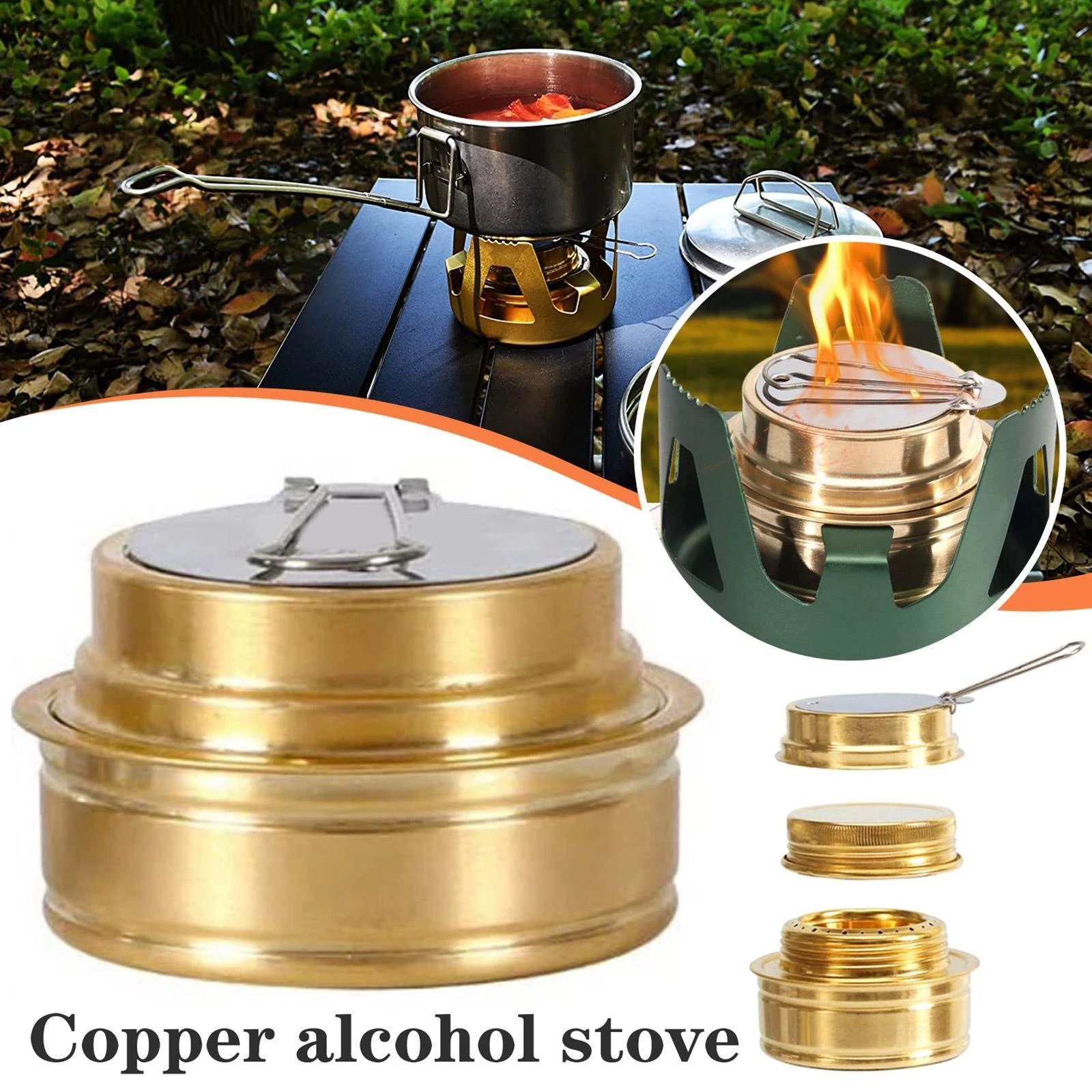 Mini Alcohol Stove Camping Brass Alcohol Stove Burner Alcohol