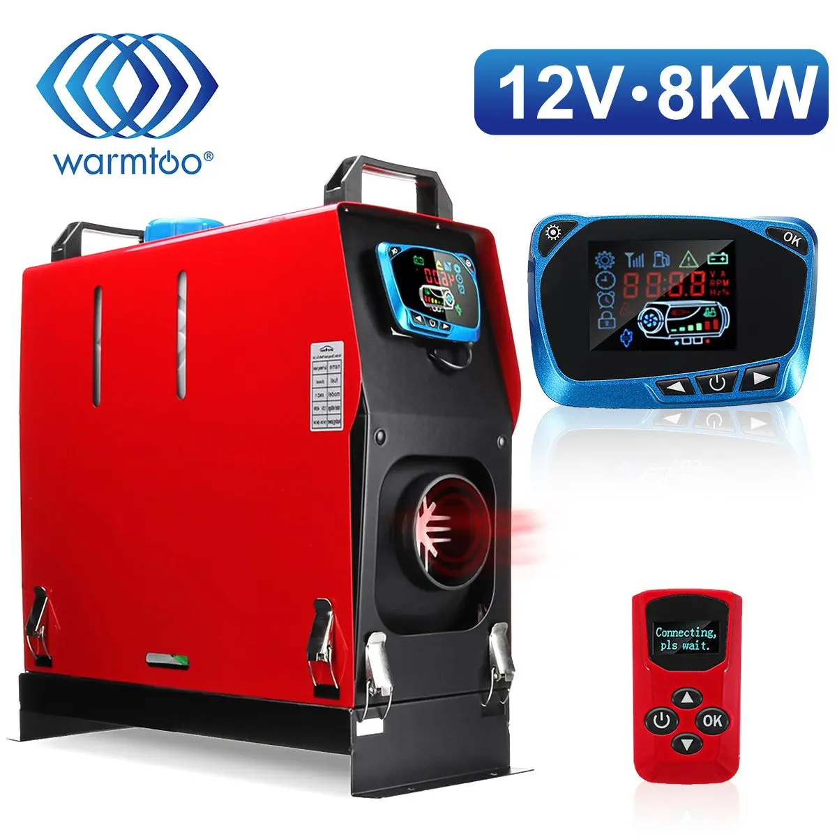 Warmtoo 12V 8KW Diesel Air Heater All in One with LCD Switch Remote Control Low Noise For Car Van Truck RV Boats Trailer | Автомобили и