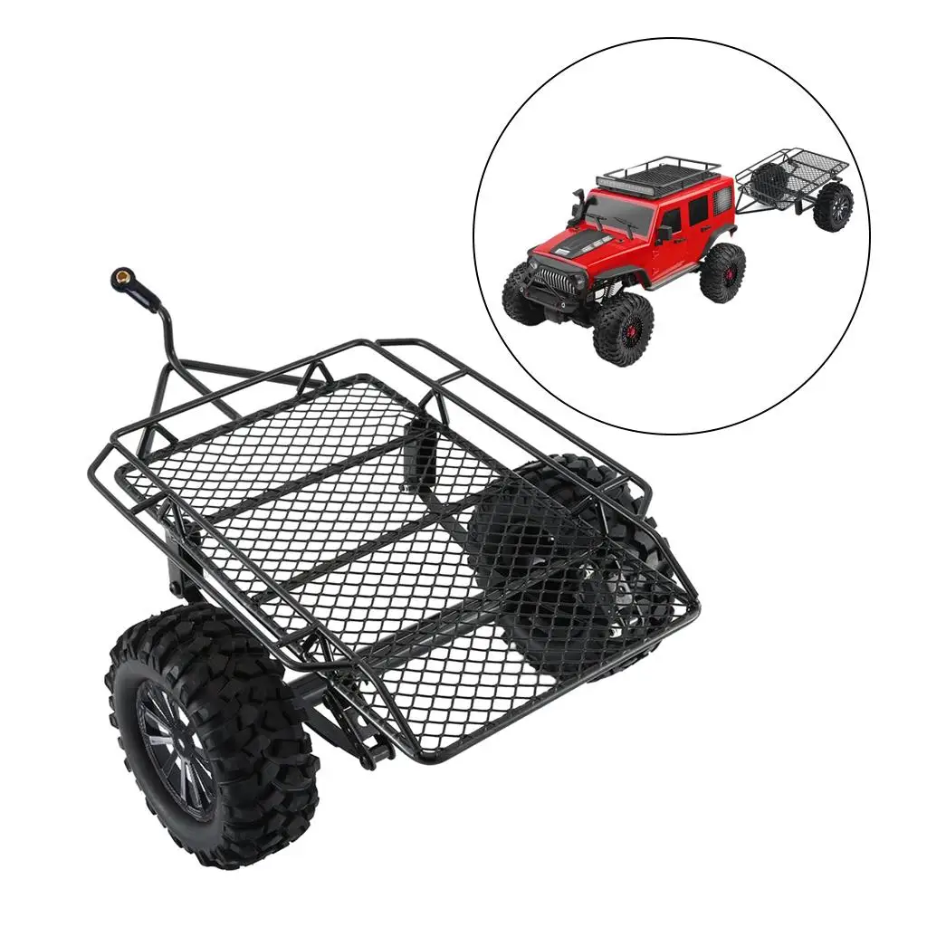 Heavy Duty Metal RC Trailer Car for Axial SCX10 90 CC01 Rock