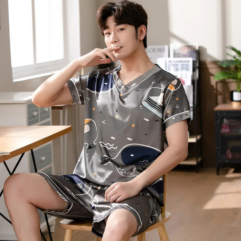 Conjunto De Pijama De Seda Para Hombre - España