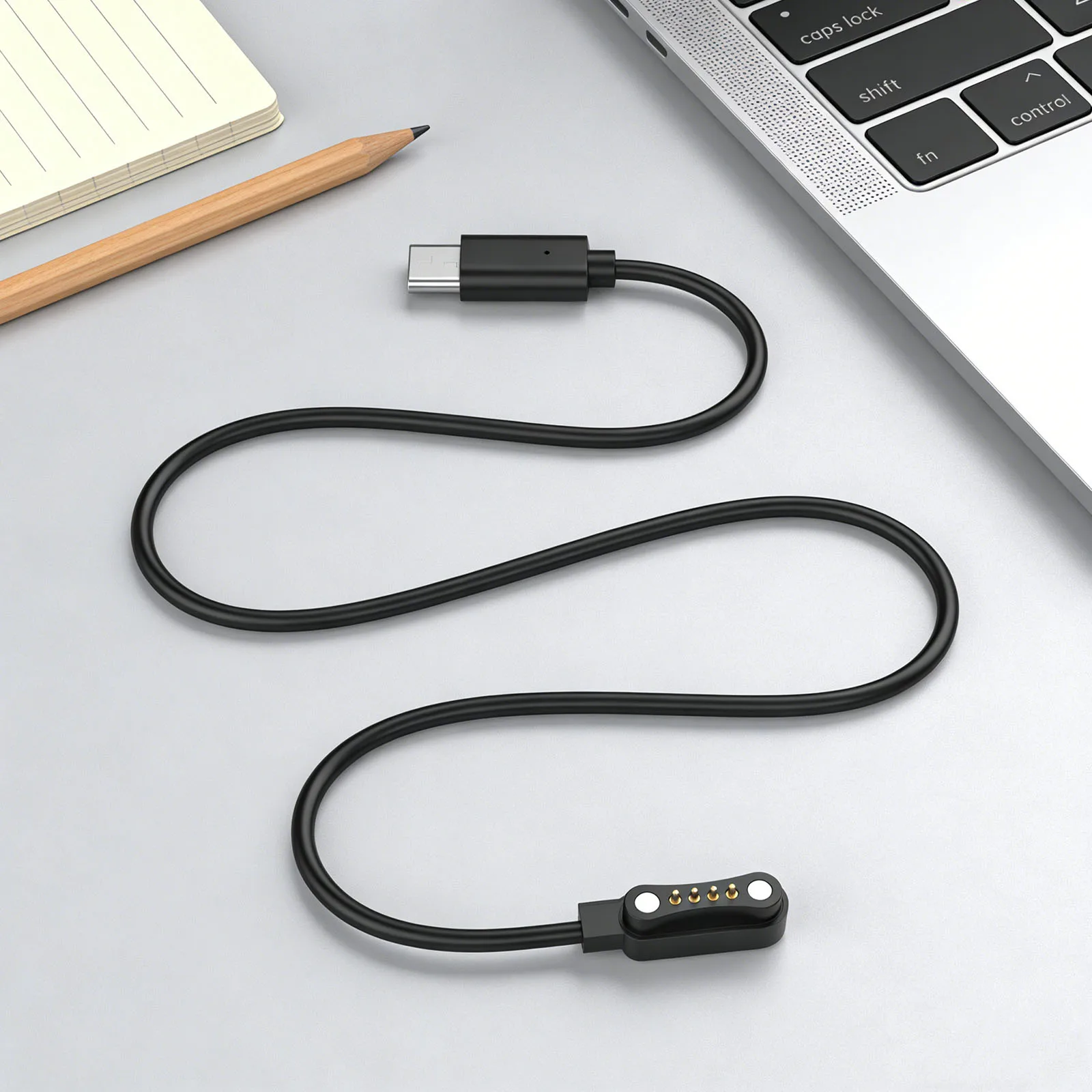 USB-C 코드 3.3FT 고속 충전 및 안전 보호 노트/프로 AI 음성 녹음기 액세서리용 USB C 마그네틱 충전 케이블