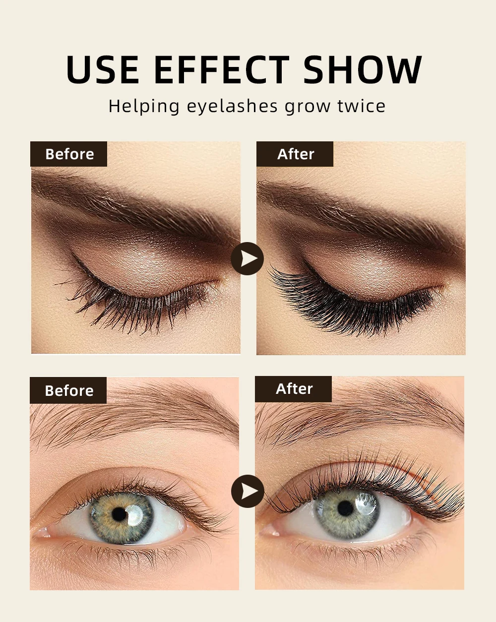 QIBEST Wimpernwachstumsserum Wimpernverstärker Vitamin E Behandlung Wimpernlifting Nährendes Wimpernserum Verlängerndes Make-up Mascara – Detail 3