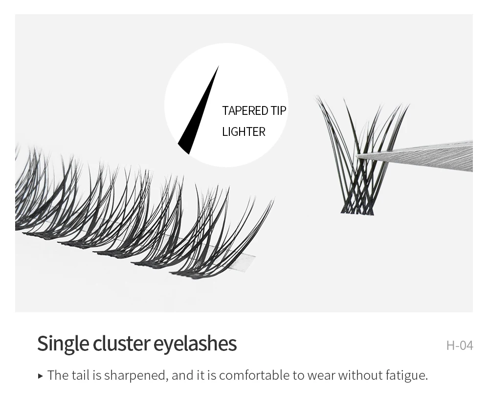 Glamlash cluster wimpern individuelle weiche wimpern verlängerung vorgefertigte volumen fans falsche russische streifen wimpern make-up großhandel – Detail 9