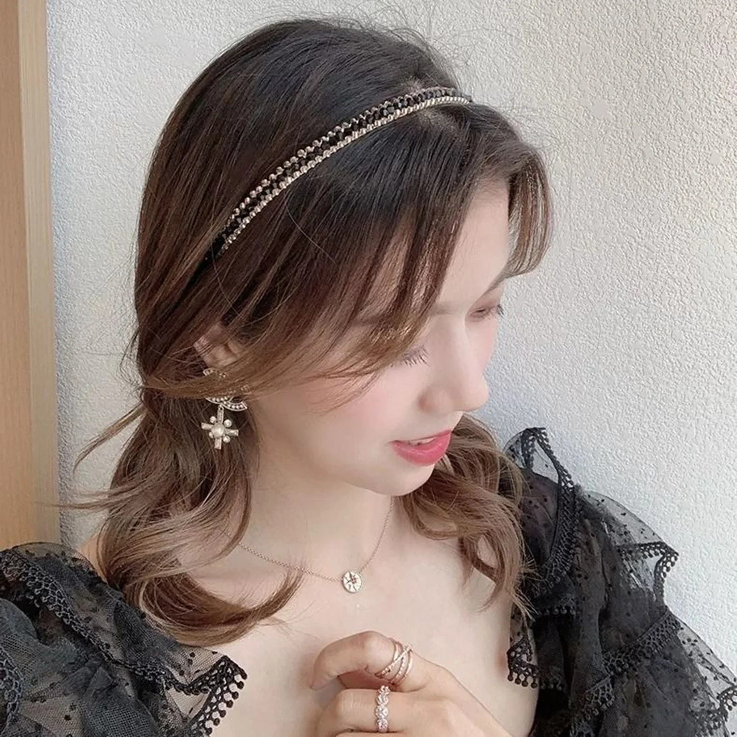 Women's Rhinestone Crystal Headband - Sparkly Hair Hoop Accessory For Parties, Casual Wear 11 thumbnail image