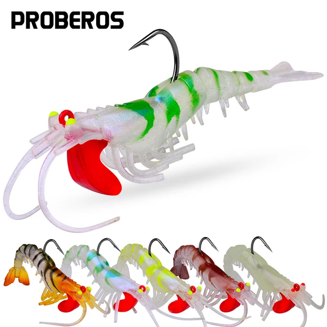 Luya Fake Bait Wholesale Fishing Accessories Soft Bait Fishing Lures Shrimp  Five Section Goods Luminous - AliExpress