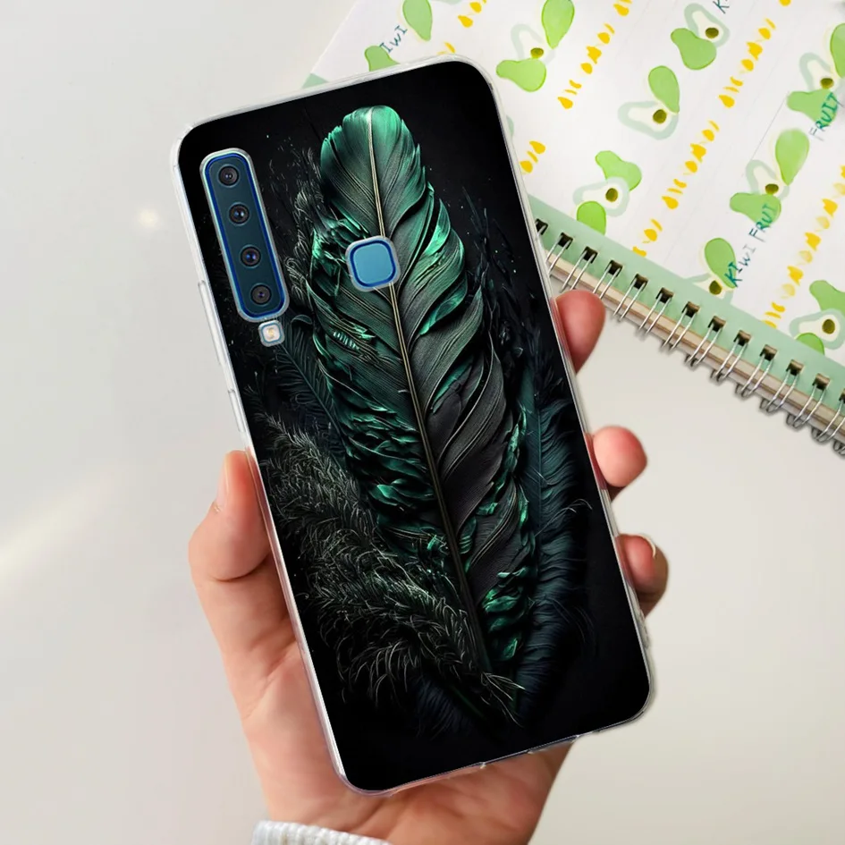 Floral Clear Soft TPU Silicone Phone Case - Elegant Protective Cover for Samsung Galaxy A9 2018