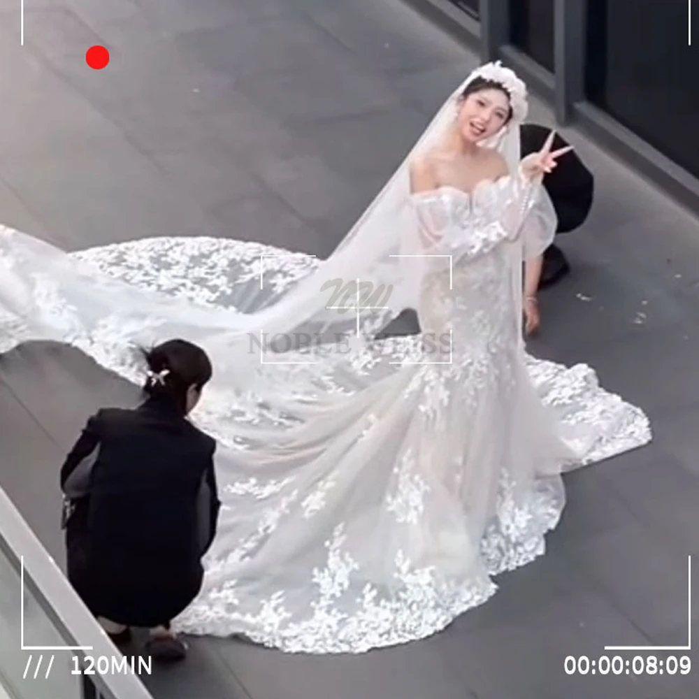 Velo Da Sposa Lungo 3 Metri - Tulle Romantico Con Pettine, Per Abiti Da Sposa - Foto 2