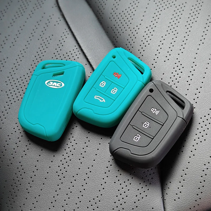 Silicone rubber car Key Protect Skin housing Set Cover Case For JAC T50 S2 S3 S4 S5 S7 A60 X4 X7 IC5 3 4 buttons smart Keyless