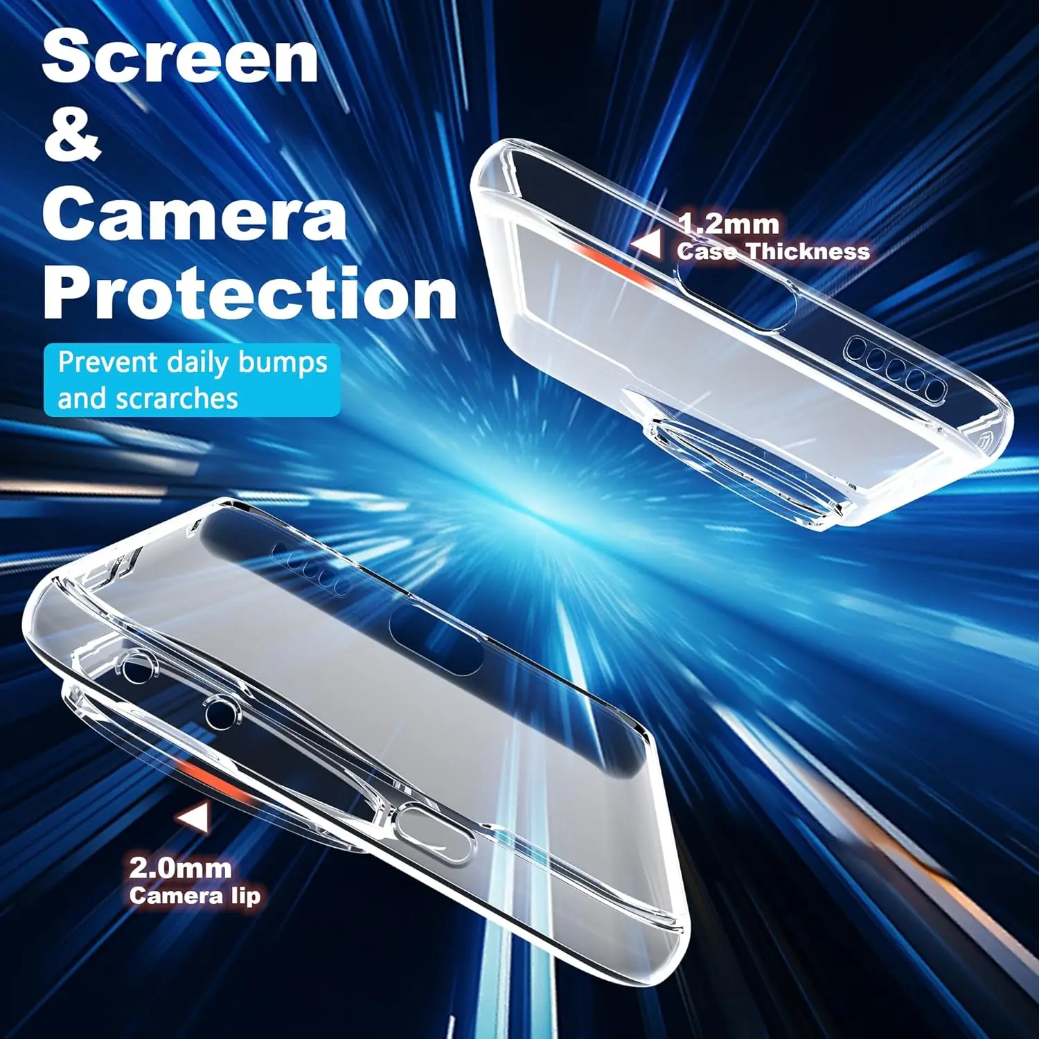 Ultra Thin Clear Soft TPU Case with Camera Protection