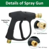 Pressure Washer Water Gun for Car Cleaning Hose Connector For Karcher Nilfisk Parkside Bocsh Quick connector nozzles 2