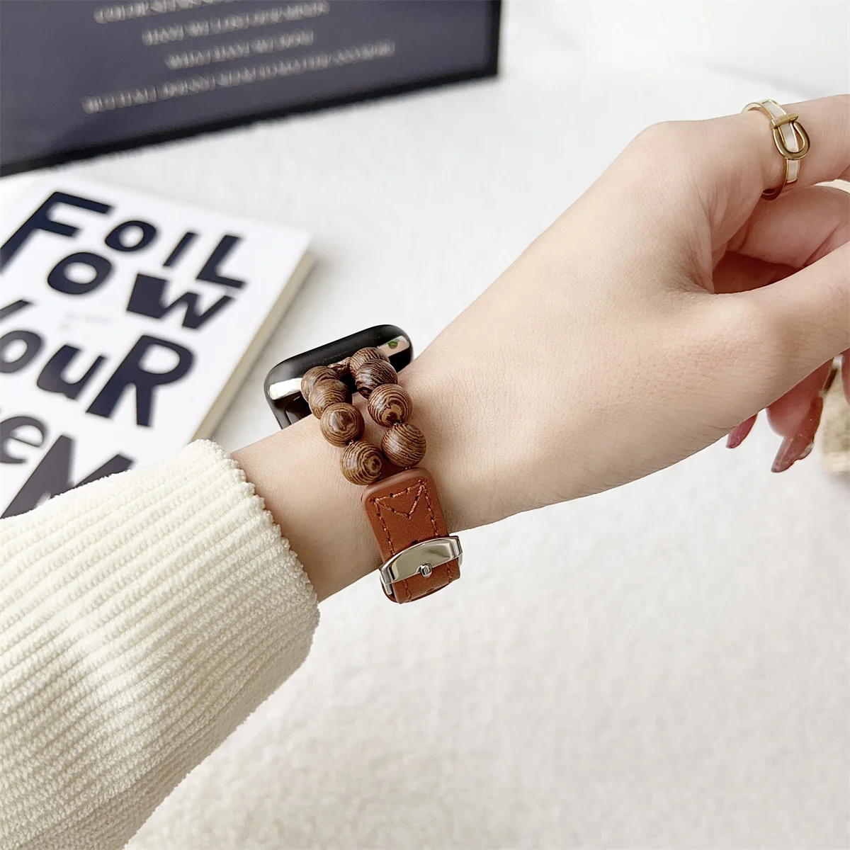 Smartwatch Band For Apple Watch Leather Strap Elegant Design_voghion.com