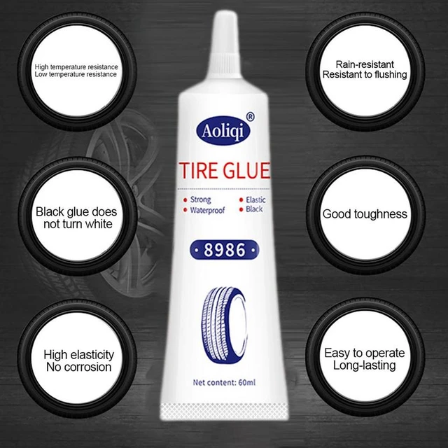 Black Tyre Repair Instant Car Tire Repair Glue Liquid Strong Rubber Glues  Wear-resistant Rubber Non-corrosive Adhesive Glue - AliExpress