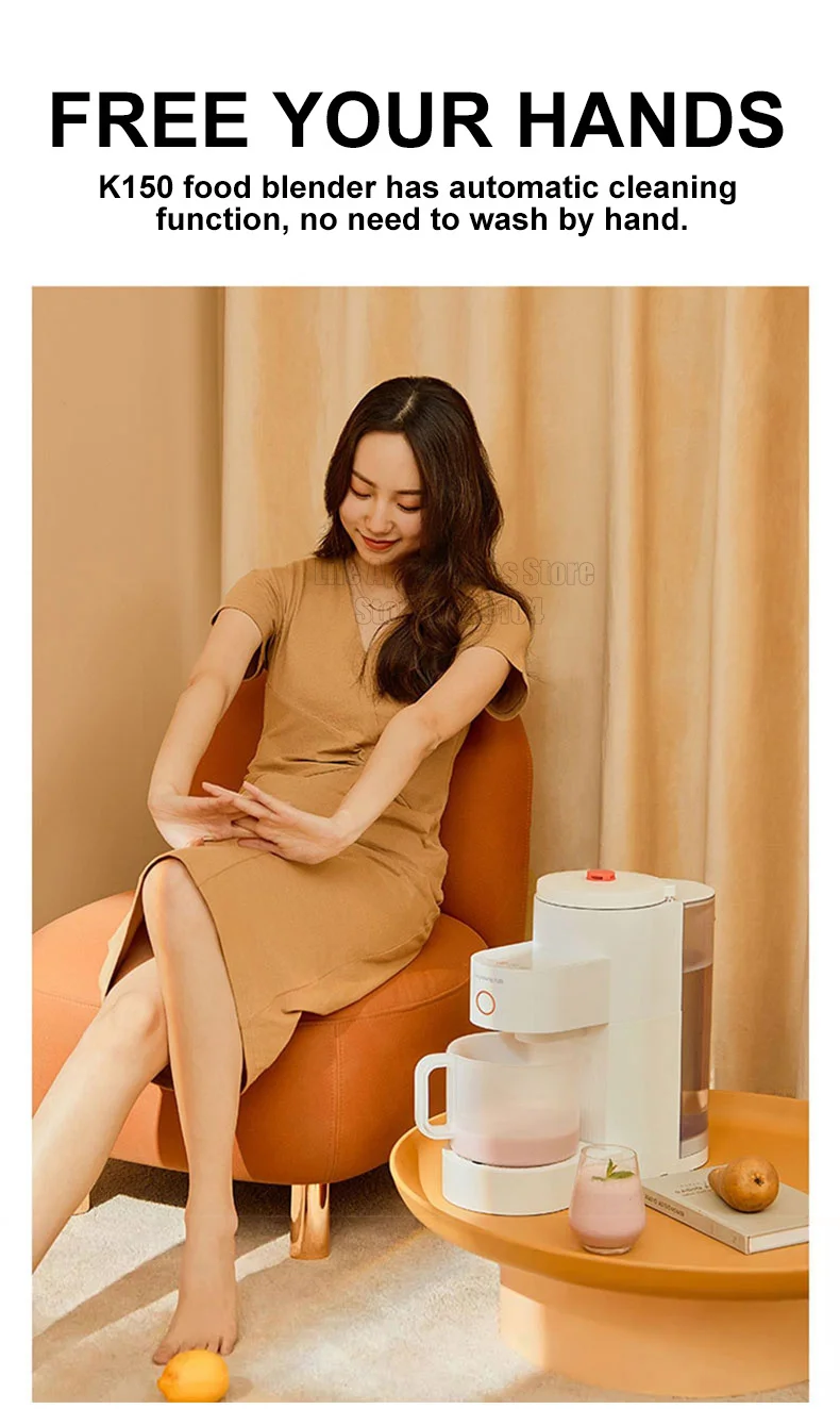 Description Picture 5 of itemJoyoung K150 Electric Blender Home Appliances 1500ML Soymilk Maker 30000rpm Stirring Food Processor Milkshake Juicer Mixer 220V