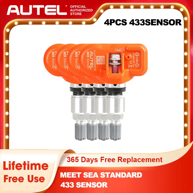 

Autel MX-Sensor 433 MHz Sensor Tyre Analysis work with TPMS PAD TS401 TS601 100% Clone-able and 98% Coverage