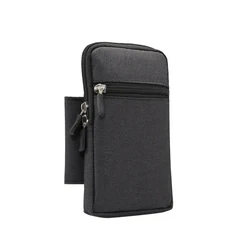 Universal Phone Pouch Belt Clip Bag - Casual Outdoor Sport Waist Bag Cover (Black)