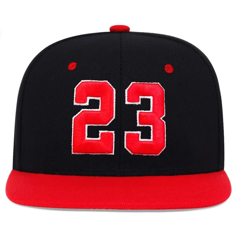 23 Embroidery Hip Hop Hat Outdoor Adjustable Travel Snapback Hat