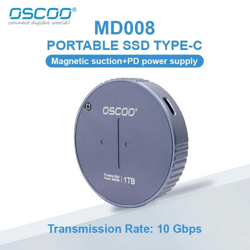OSCOO Magsafe Portable Ssd Hard Drive 1TB Disco Duro Externo 512GB Type C USB3.2 Gen 2*1 PSSD 10Gbps Externo Computer Accessorie external hard drive,internal solid state drive,solid flash drive