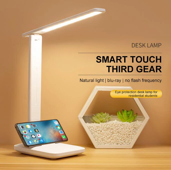 1Pcs Folding Led Desk Lamp Bedroom Table Lamp Reading USB Touch Dimmable Eye Protection Student Reading USB Charge Night Light 3