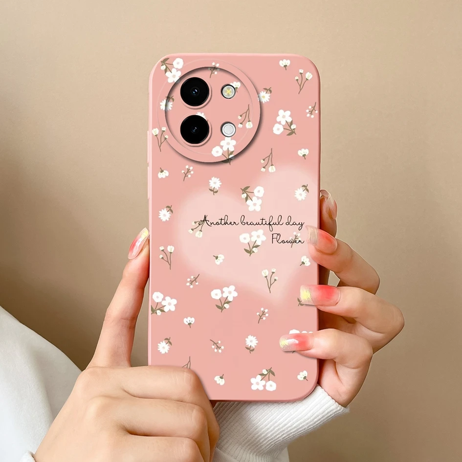 Stylish Painted Anti-Slip Liquid Silicone Phone Case