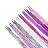 Shiny Sparkle Hair Tinsel Kit Rainbow Women Colorful Glitter Bling Hair Extension Twinkle Hair Dazzles Accessories for Braiding 1