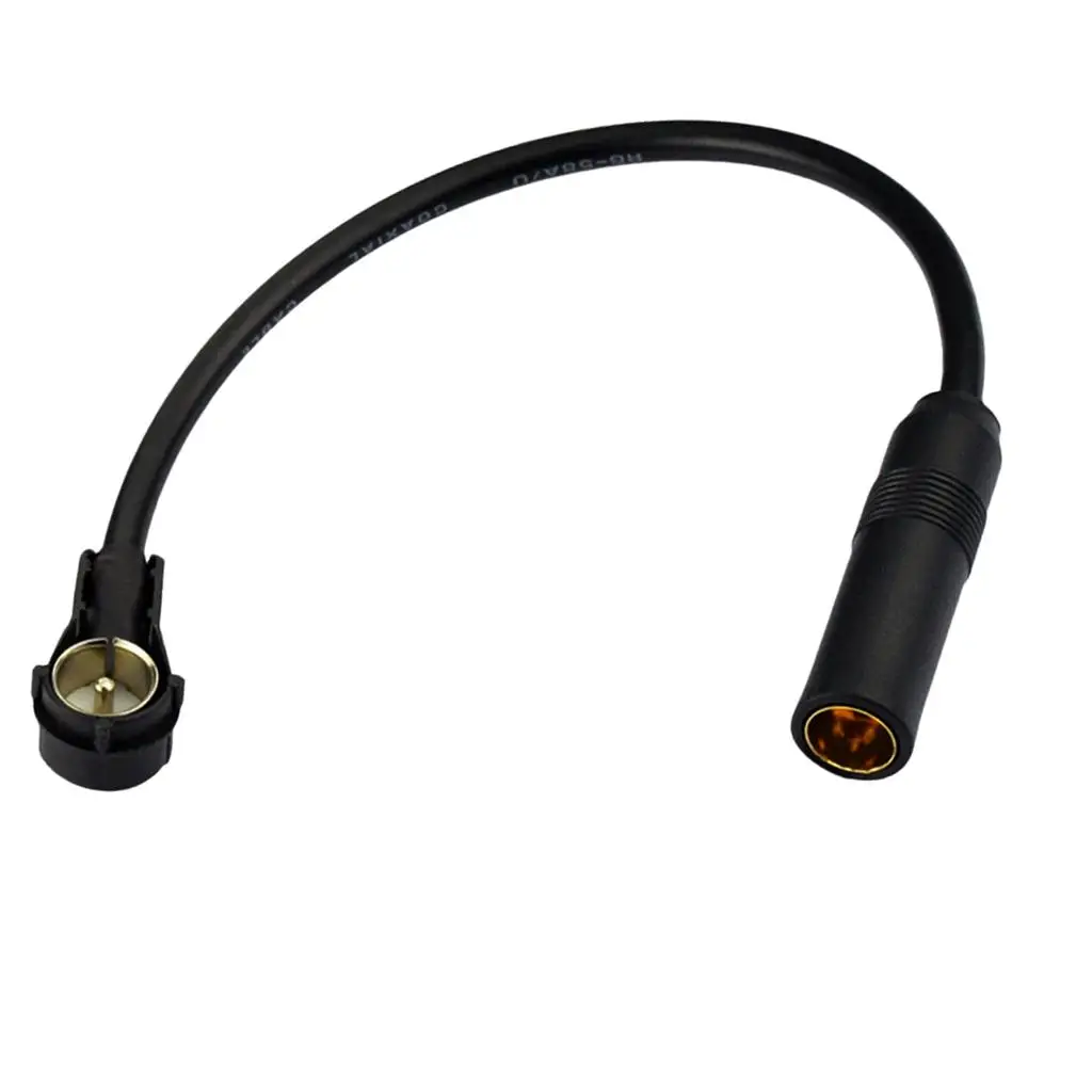 Car radio antenna coax adapter line 20cm DIN 41585 socket to ISO plug car radio antenna adapter