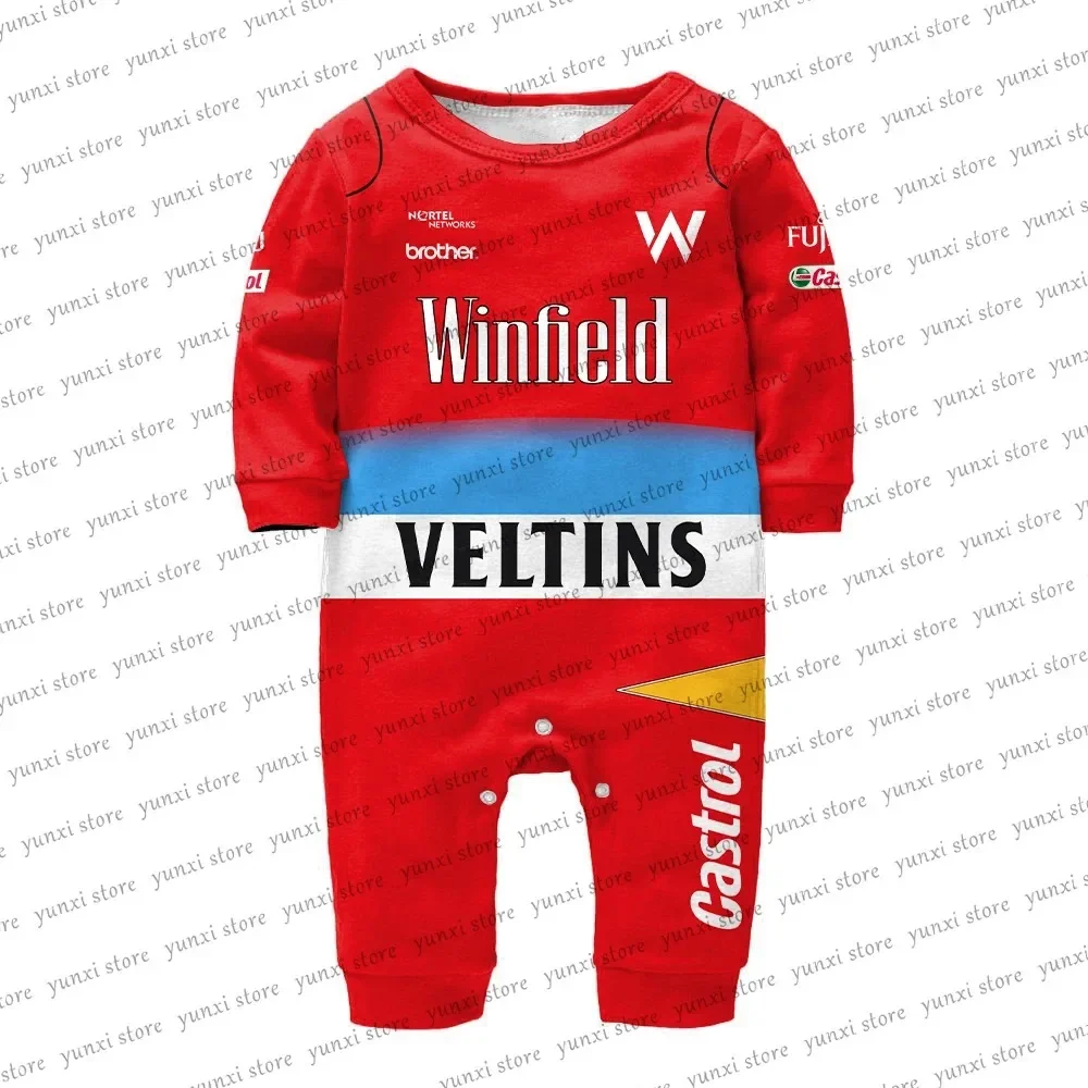 2024 Newborn One-piece Romper F1 Racing Extreme Sport Lovers Baby Leisure Suit Outdoor Sports Boys Girls Baby Crawling Suit 3