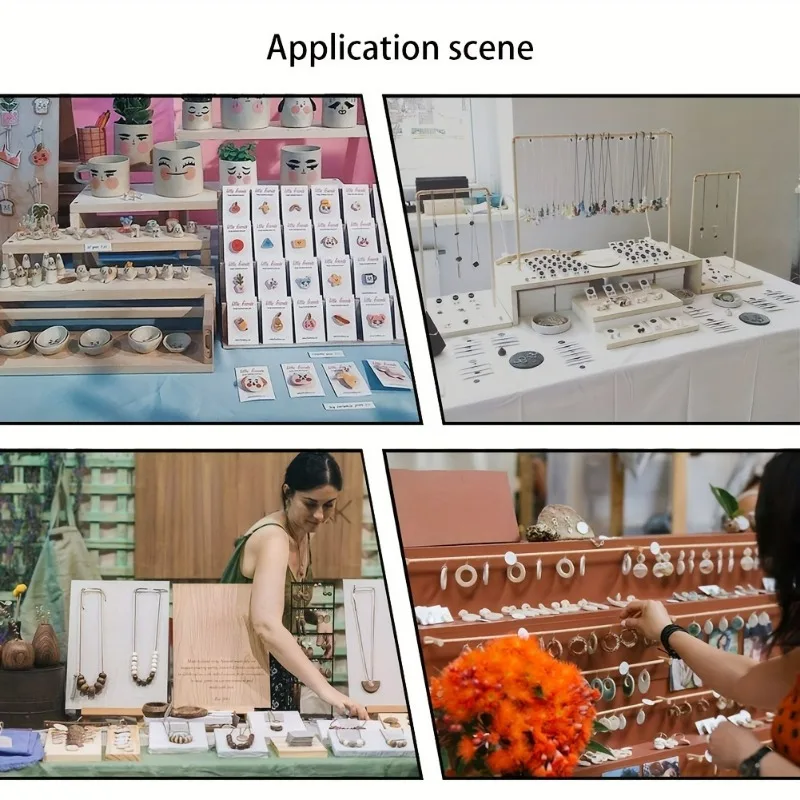 3/6pcs Display Stands, Necklace Earring Organizer for Jewelry Dangling Slant Back Display Props Show Retail Store Marketing