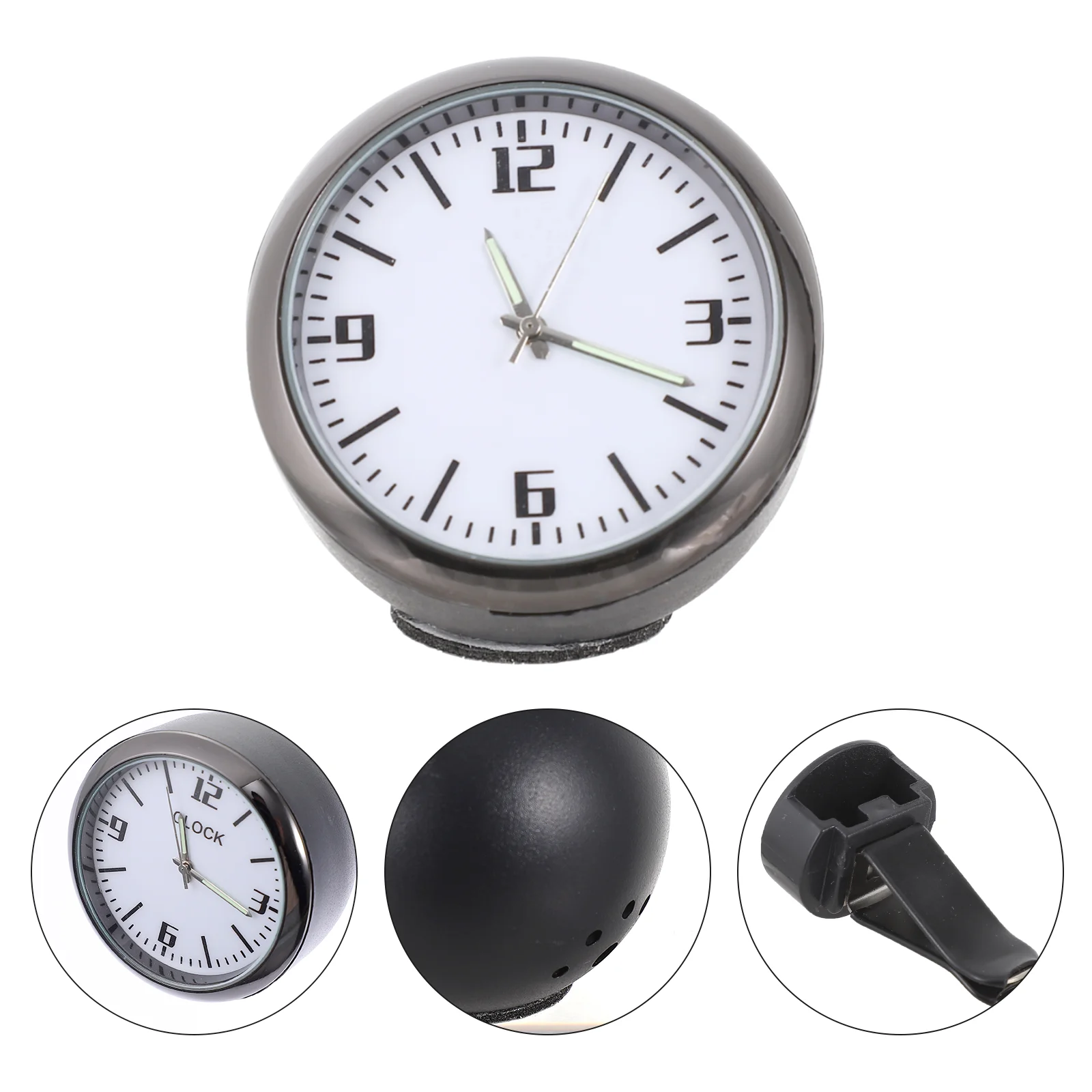 

Car Vent Clock Stick on Dashboard Car Clock Mini Quartz Clock Tiny Car Clock