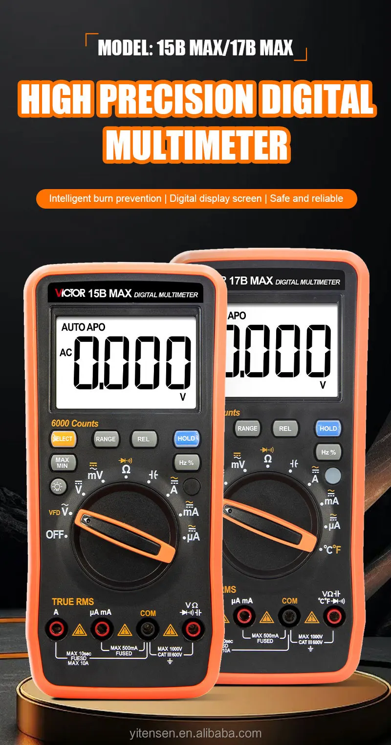 17B MAX HIGH-PRECISION MULTIMETER 6000 Word Display Large Screen High-definition
