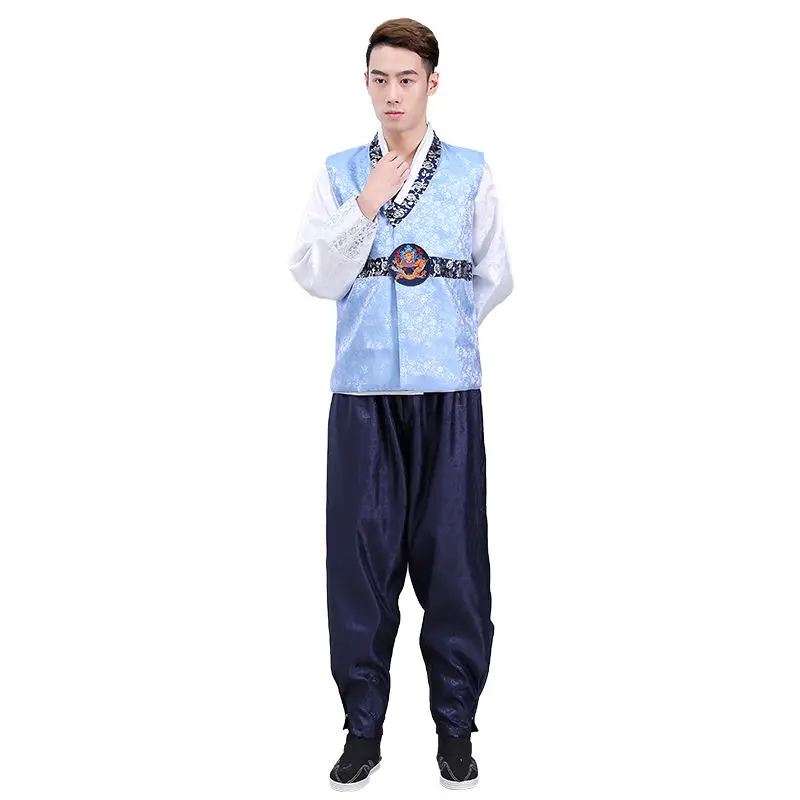 

Мужские костюмы Hanbok для корейских народных танцев, традиционные корейские костюмы для выступлений