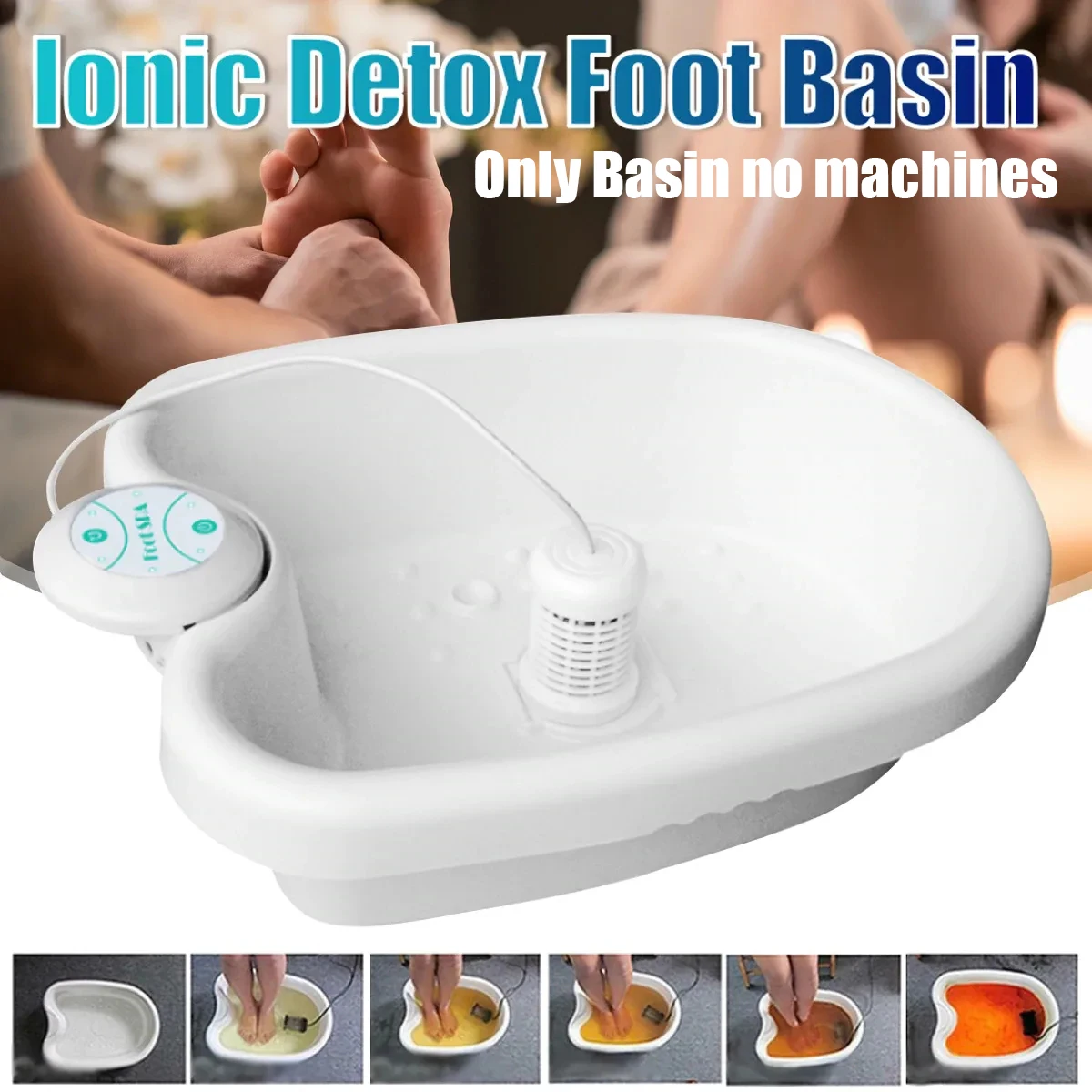 Foot BathTub Only Detox Ion Foot Spa Bath Basin Soaking Bucket Sauna Footspa Bathtub Vibration Whirlpool Care Arrays Aqua