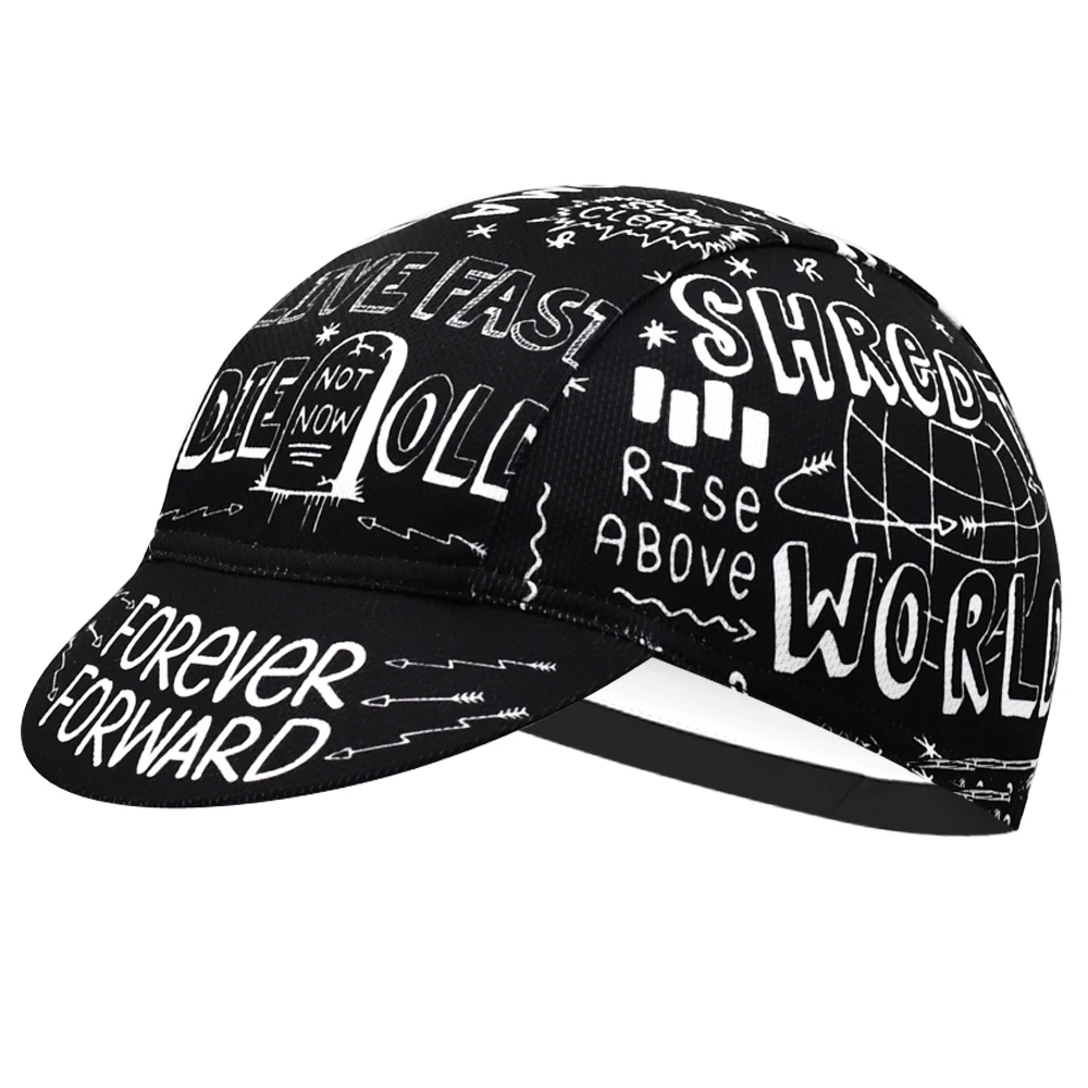 Black Cycling Cap Colour Bike Hat One Size Fits Most