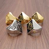 Free Shipping Gothic 316L Stainless Steel Silver Color Black 1% er Biker Ring Men's Letter Biker Rings 5