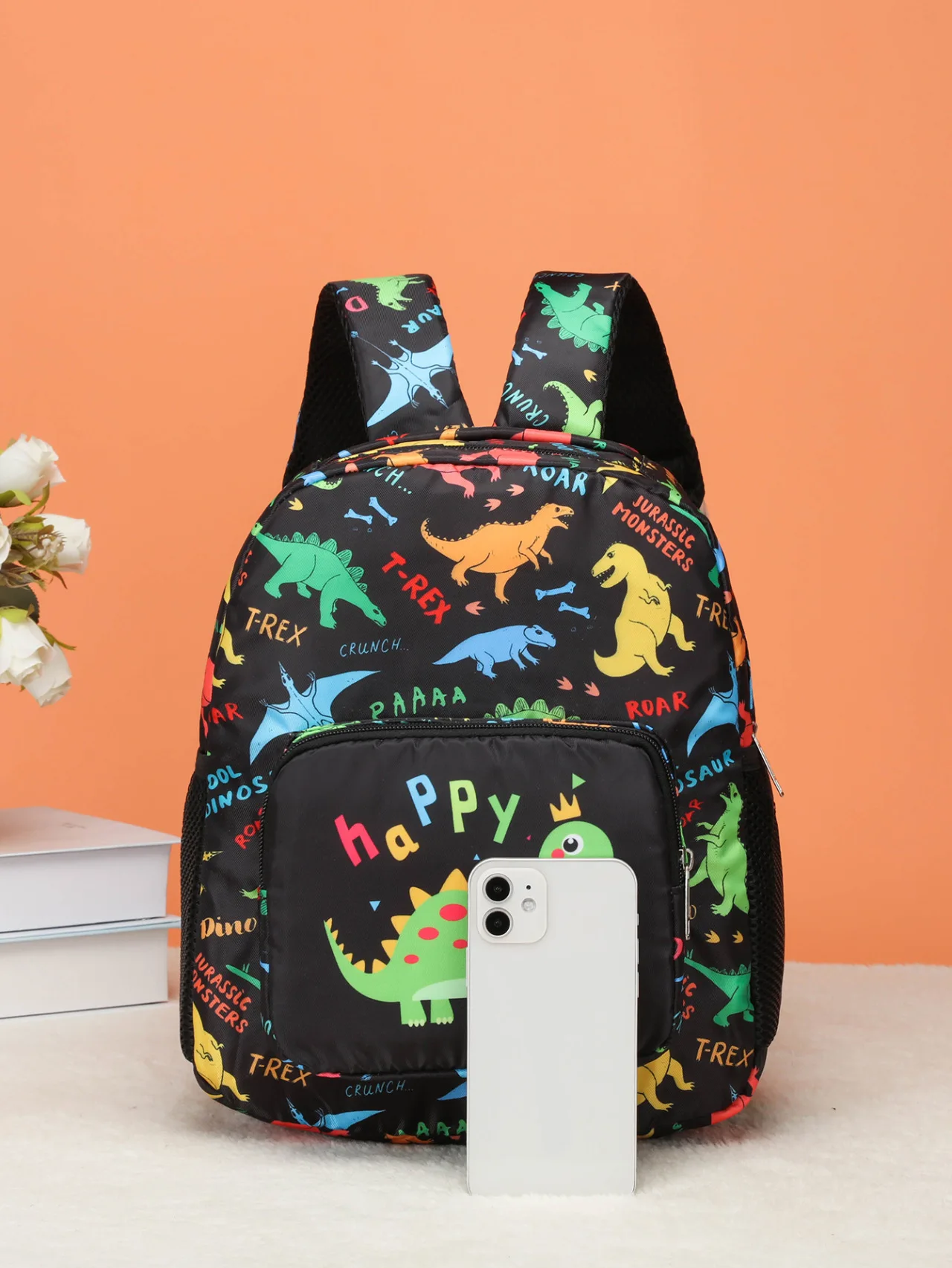Personalized Student Backpack Dinosaur Oxford Cloth Children's Backpack College Style Kindergarten Cartoon Elementary School
