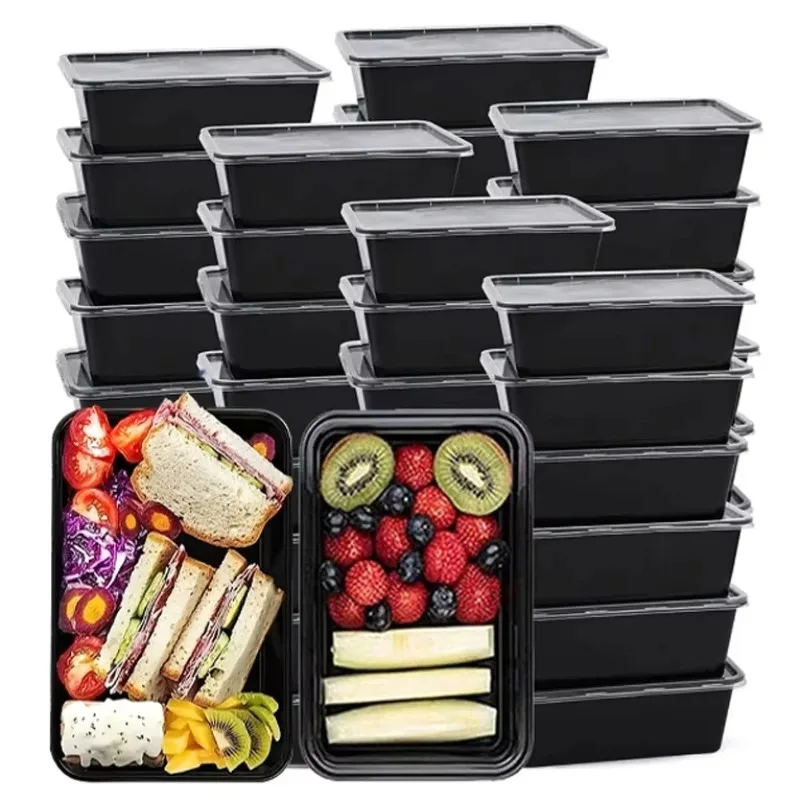 Black Meal Prep Containers 1