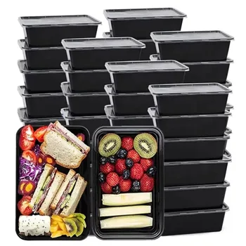 Black Meal Prep Containers 1