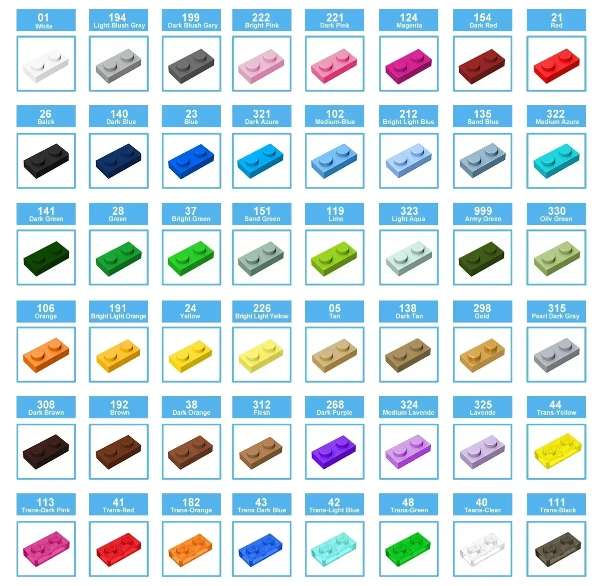 12PCS 하이테크 조립 입자 4445 4445 벽돌 블록 키트 교체 가능한 부품 어린이를위한 장난감