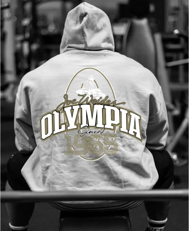 OLYMPIA Autumn winter Men's Fashion New Orsay Commemorative Fitness Hooded Sweatshirt Trend Olympia Casual Running Sports Tops