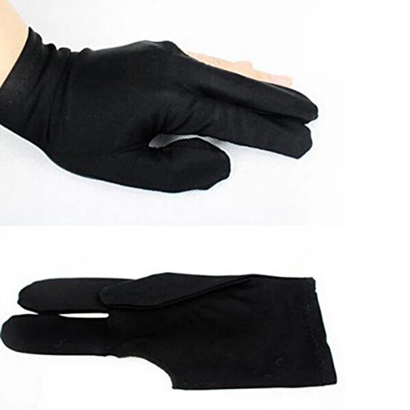 Sell Well Professional 3 Finger Nylon Billiard Gloves Pool Cue Shooters Snooker Gloves Factory Direct ,