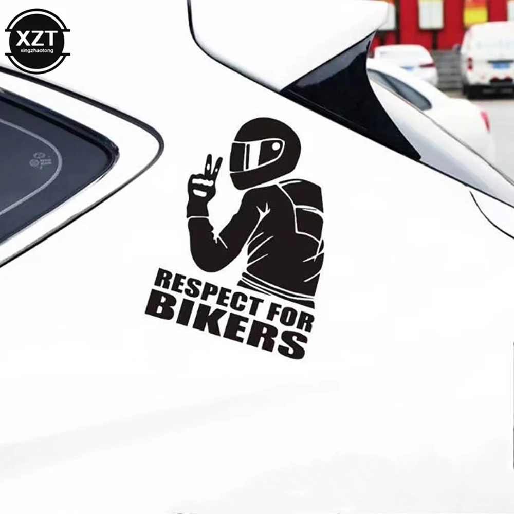 15x11CM Respect Biker Sticker For Car Motorcycle Vinyl 3D Stickers And Decals motorcycle stickers