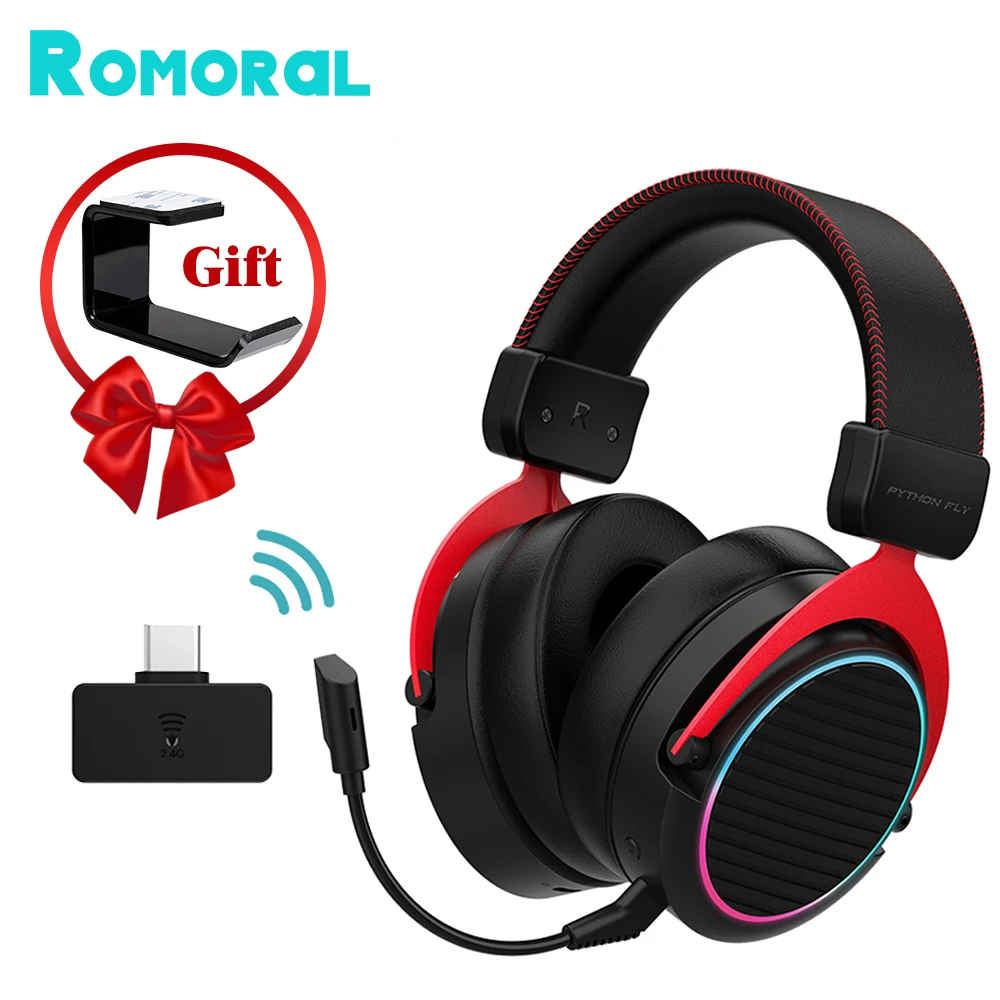 Anekdote Dicht vos Gaming Headset 2.4ghz Wireless Headphones Bluetooth Headset Gamer 7.1  Surround Sound Headphone With Microphone For Ps4 Ps5 Pc - Earphones &  Headphones - AliExpress