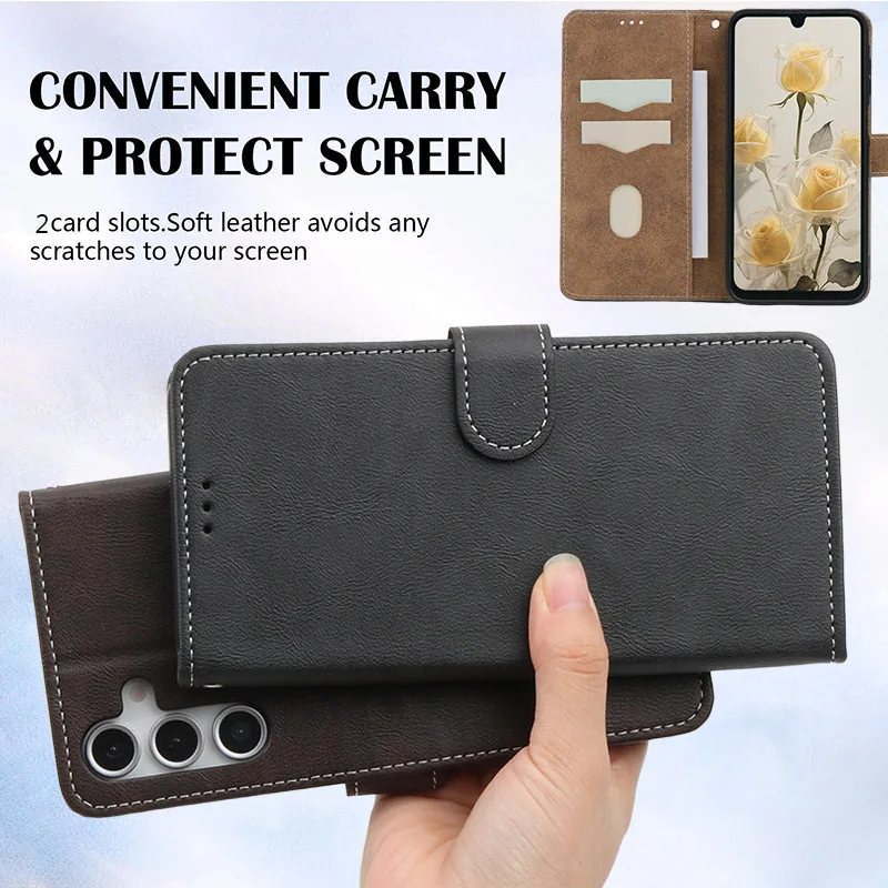 Premium Wallet Magnetic Flip Leather Case - Versatile & Stylish