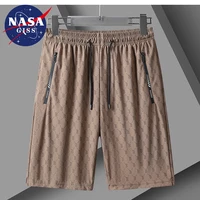 Summer New Fashion Trend Capris Versatile Large Size Ice Silk Shorts for Men 2