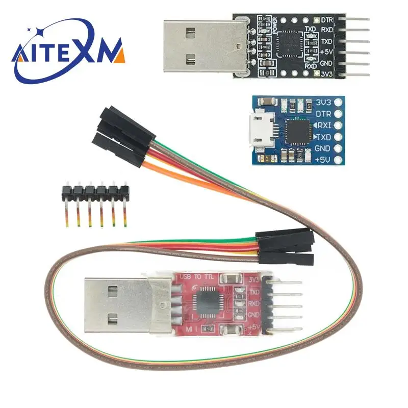 

CP2102 USB 2.0 to UART TTL 5PIN Connector Module Serial Converter STC Replace FT232 CH340 CP2102 MICRO USB for Aduino