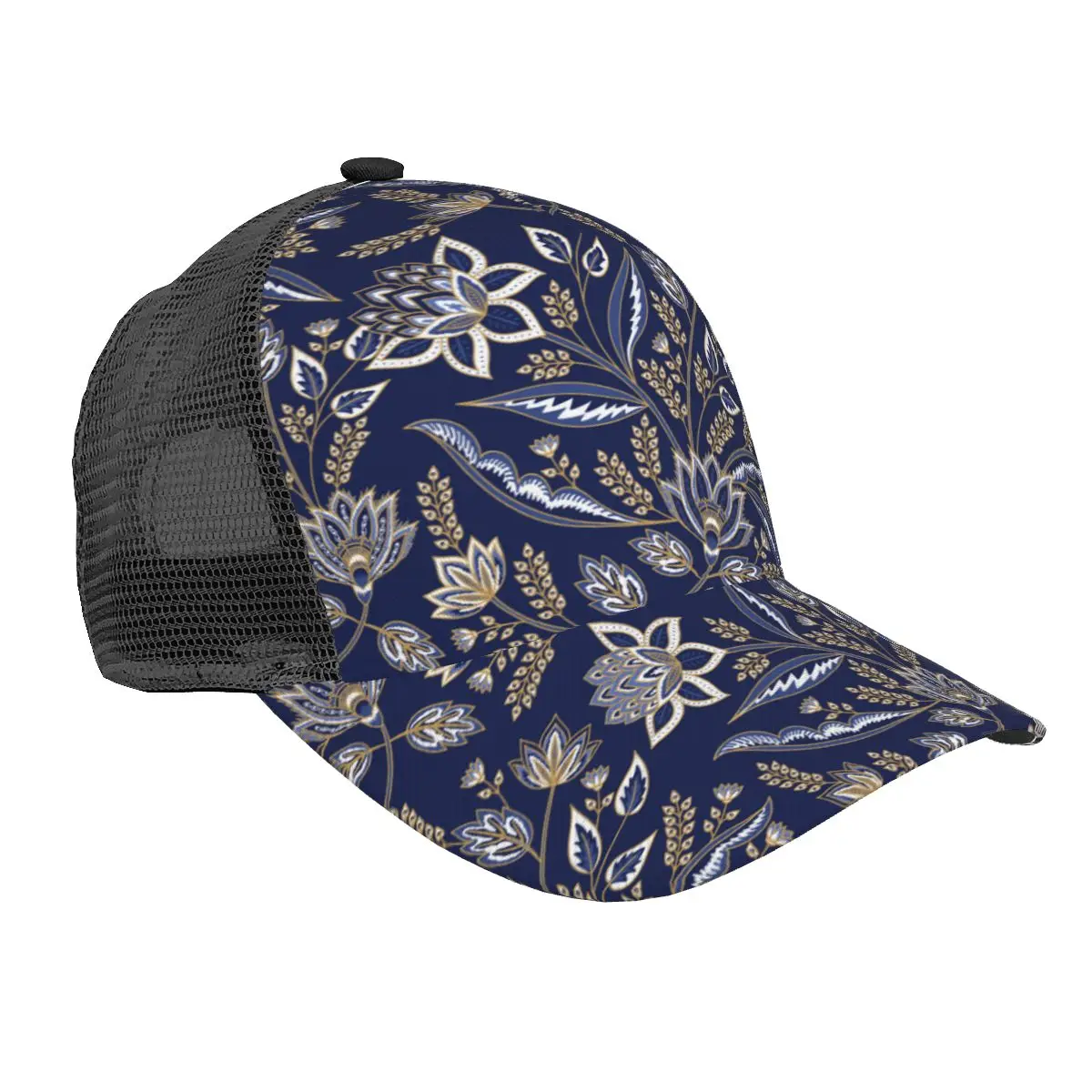 

Paisley 3D Print Curved Brim Mesh Baseball Cap Casual Sun Hat for Men Women