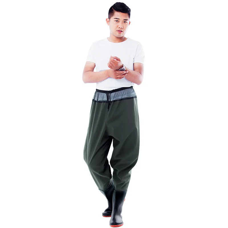 Men's and women's thickened waterproof waistlength waders ultralight breathable fishing pants